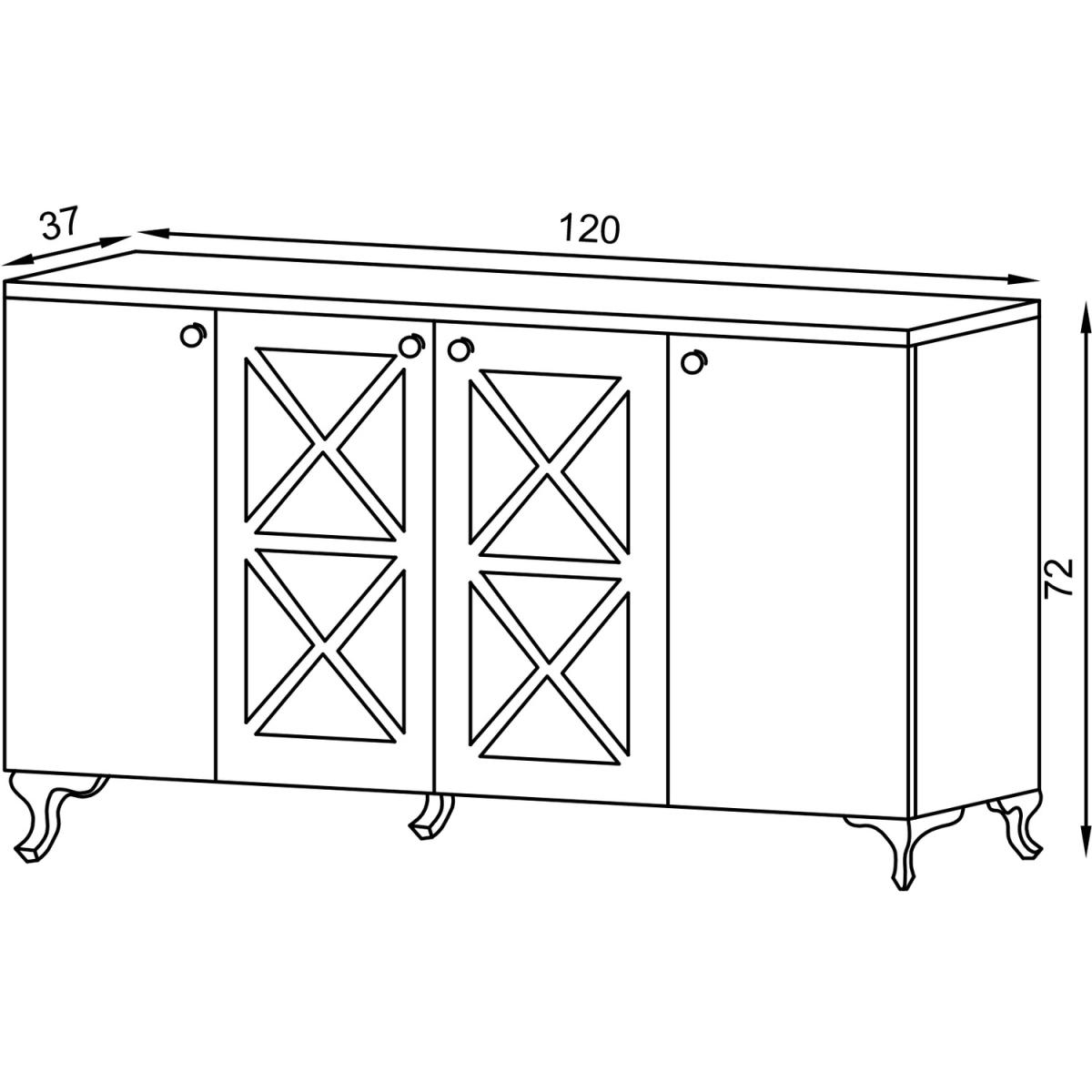 Espeyo White Sideboard - White – image 2