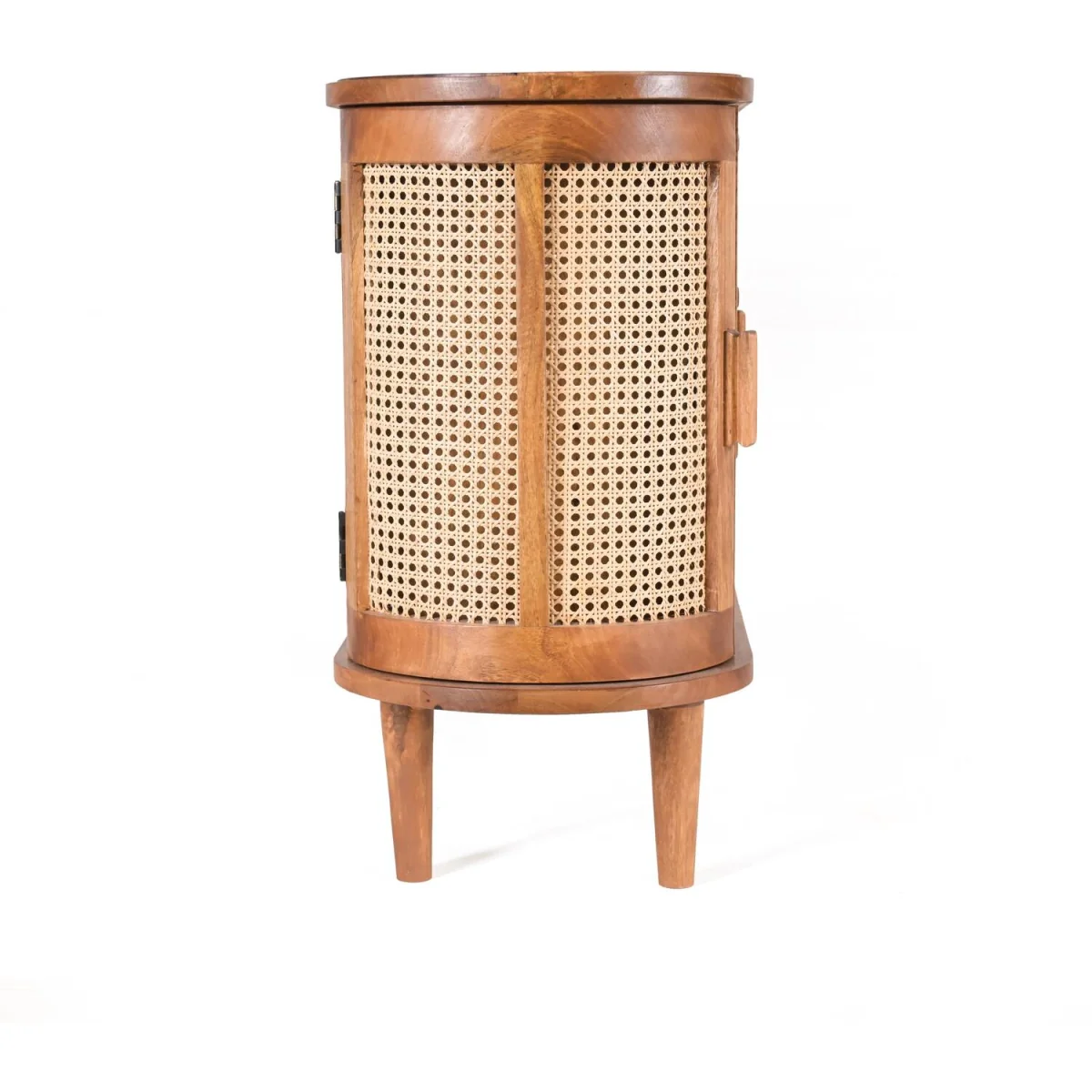 Solid Mango Wood Sideboard Buffet Cabinet with Cane Doors & Drawers - Dark Oak – image 5