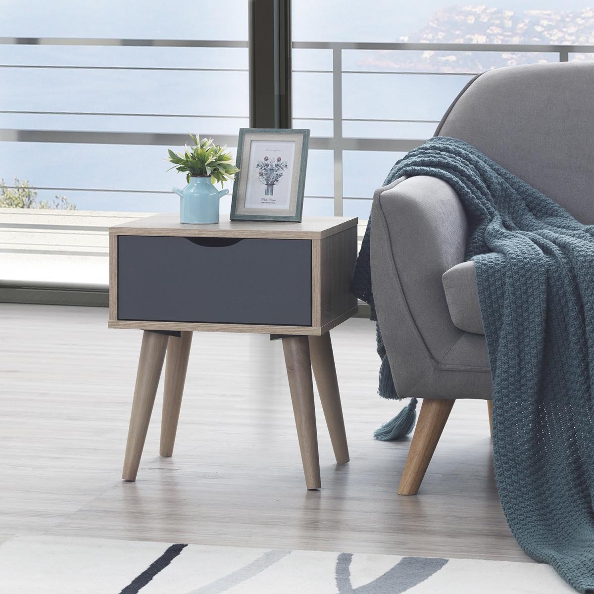 Alford One Drawer Lamp Table - Sonoma Oak & Grey – image 3