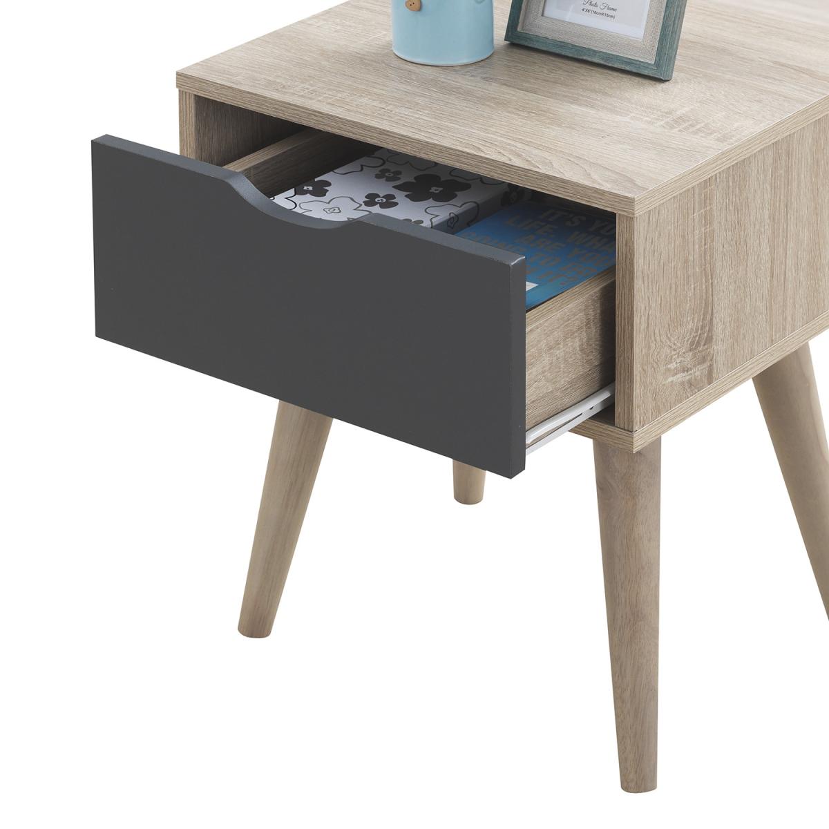 Alford One Drawer Lamp Table - Sonoma Oak & Grey – image 4