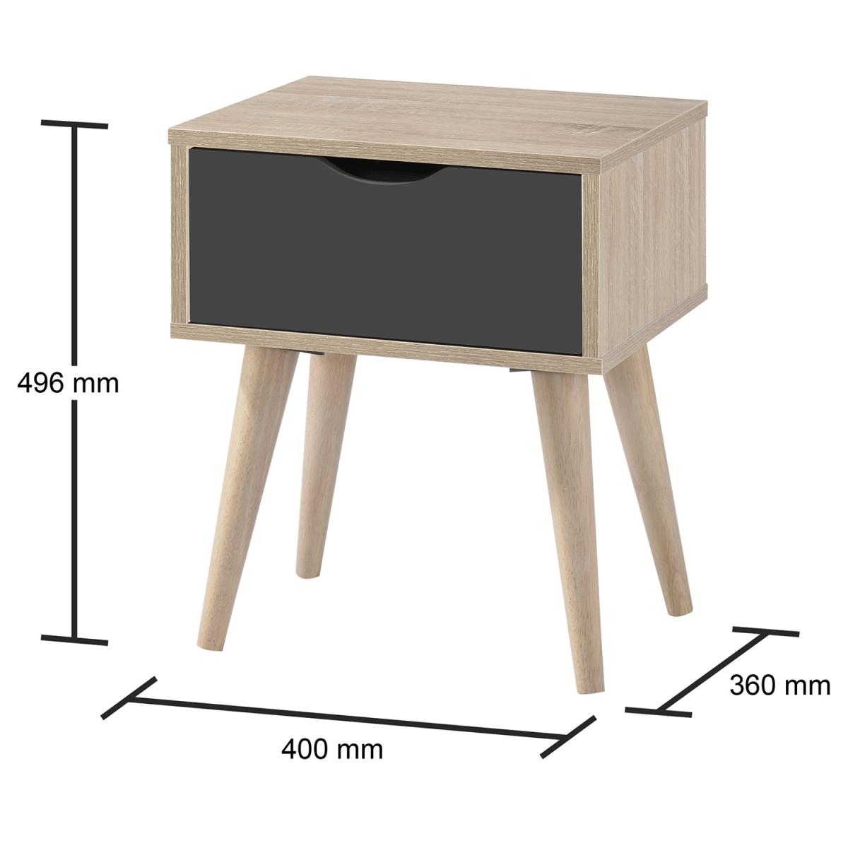 Alford One Drawer Lamp Table - Sonoma Oak & Grey – image 5