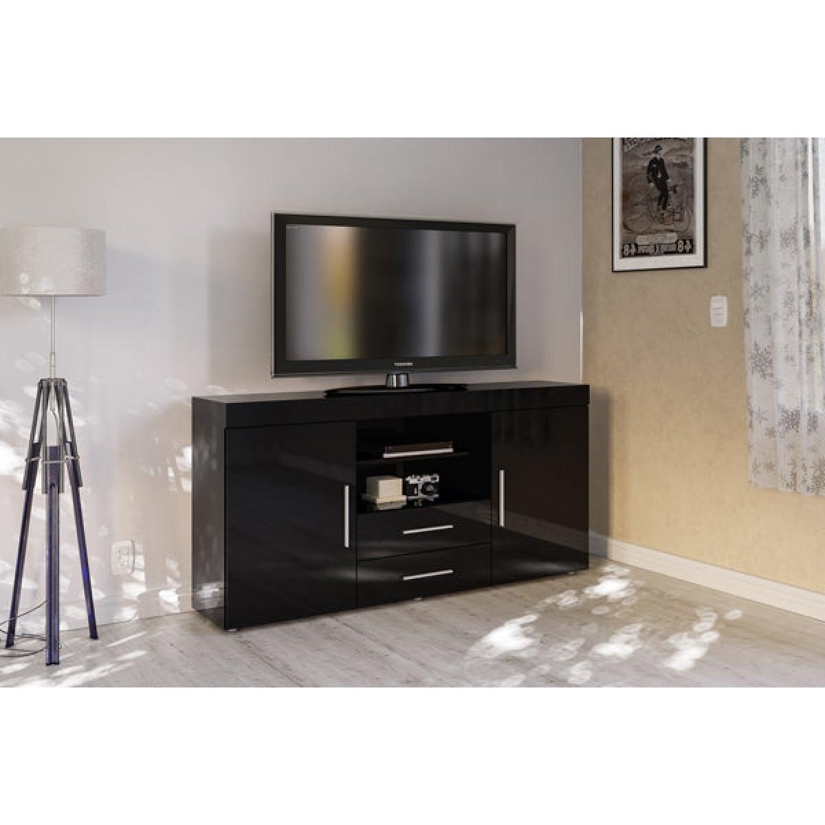 Birlea Edgeware 2 Door 2 Drawer Sideboard Black – image 2