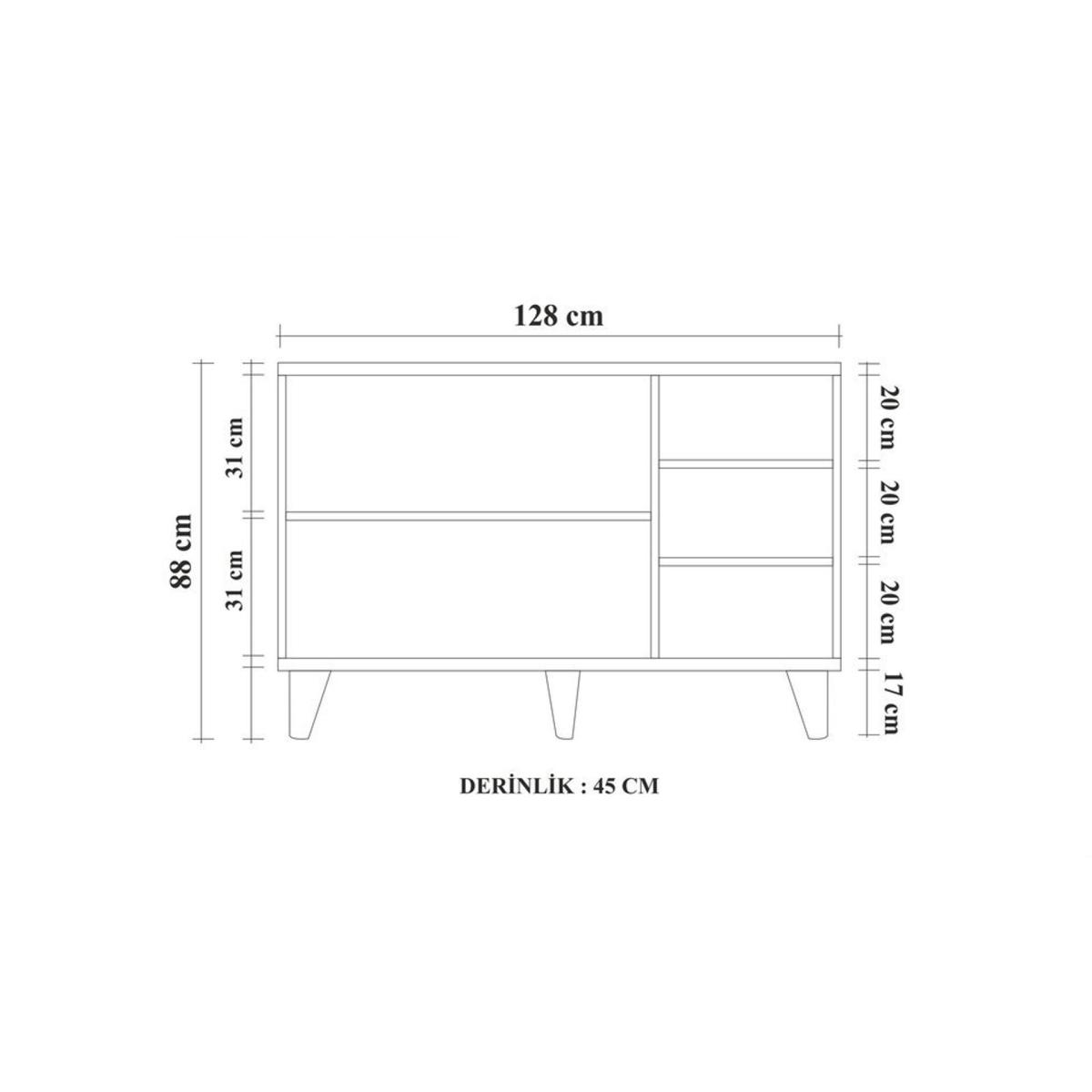Motto Three Door Sideboard, Forest Night – image 9