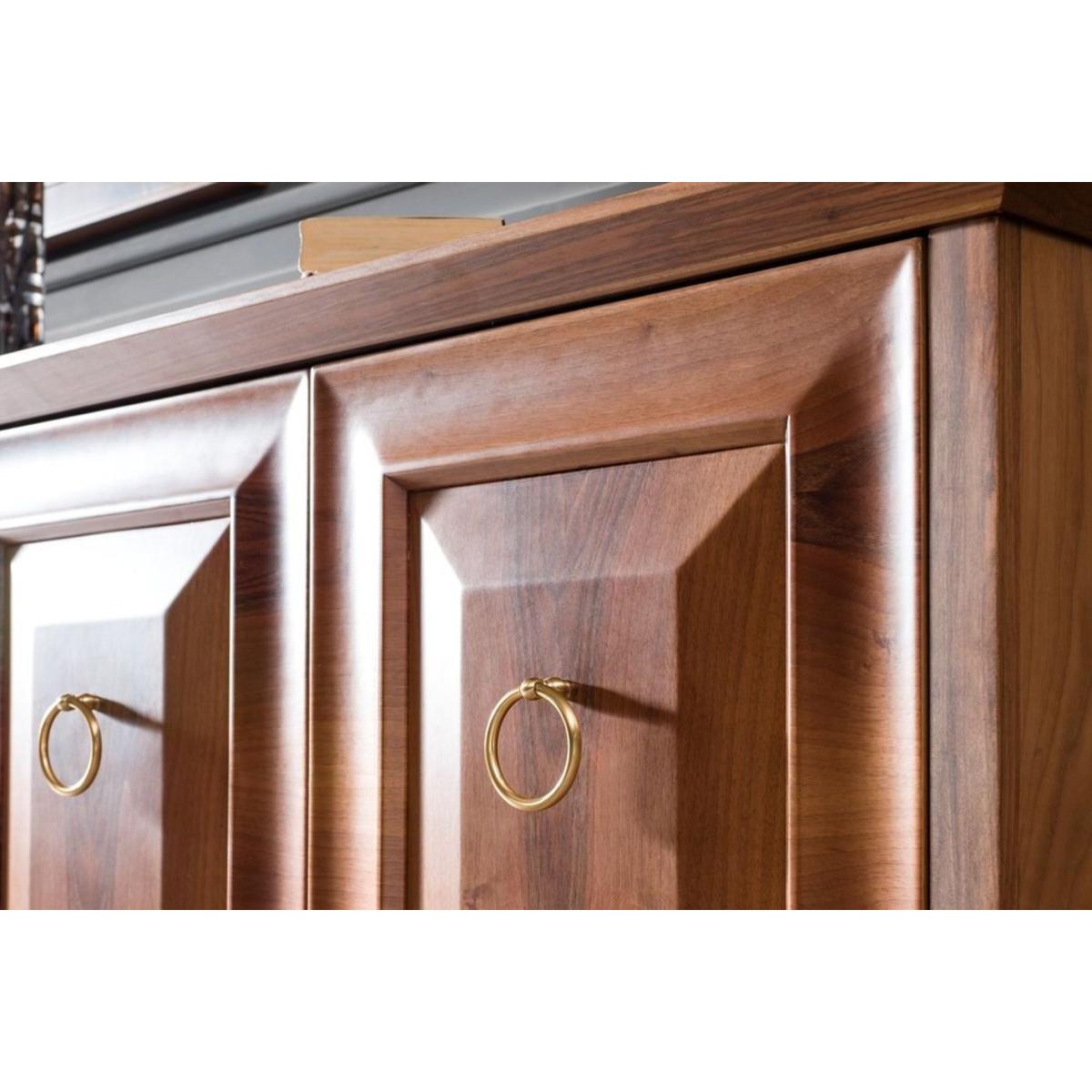 Nepal Sideboard with metal legs, 208 cm, Dark Wood – image 3
