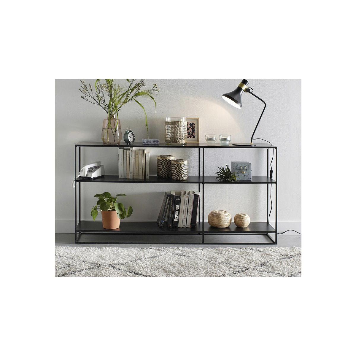 Sat Metal Sideboard, 140 cm, Black – image 2
