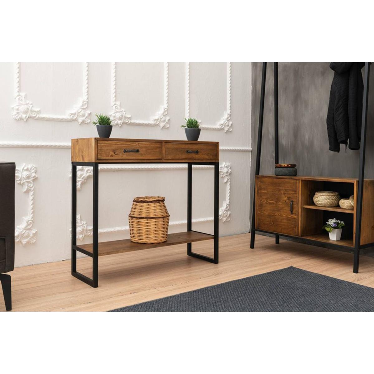 Miray Sideboard, Dark Wood & Black – image 2