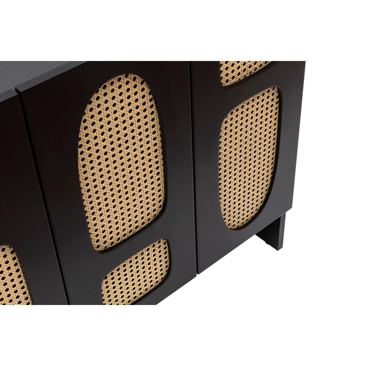 Simona Rattan Sideboard, Black – image 12