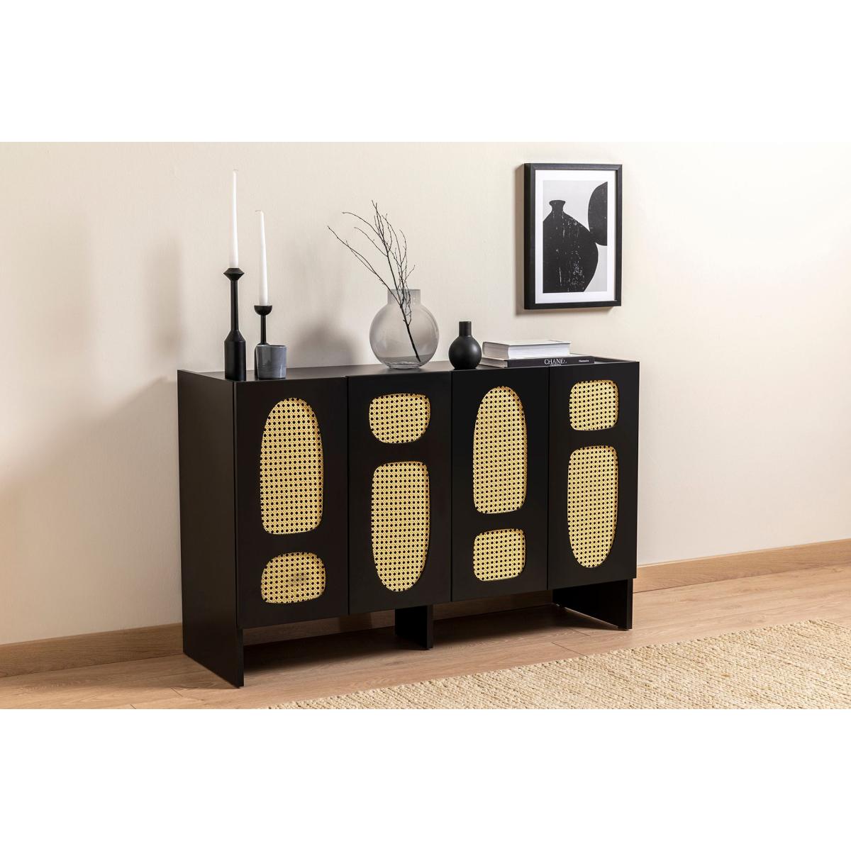 Simona Rattan Sideboard, Black – image 3