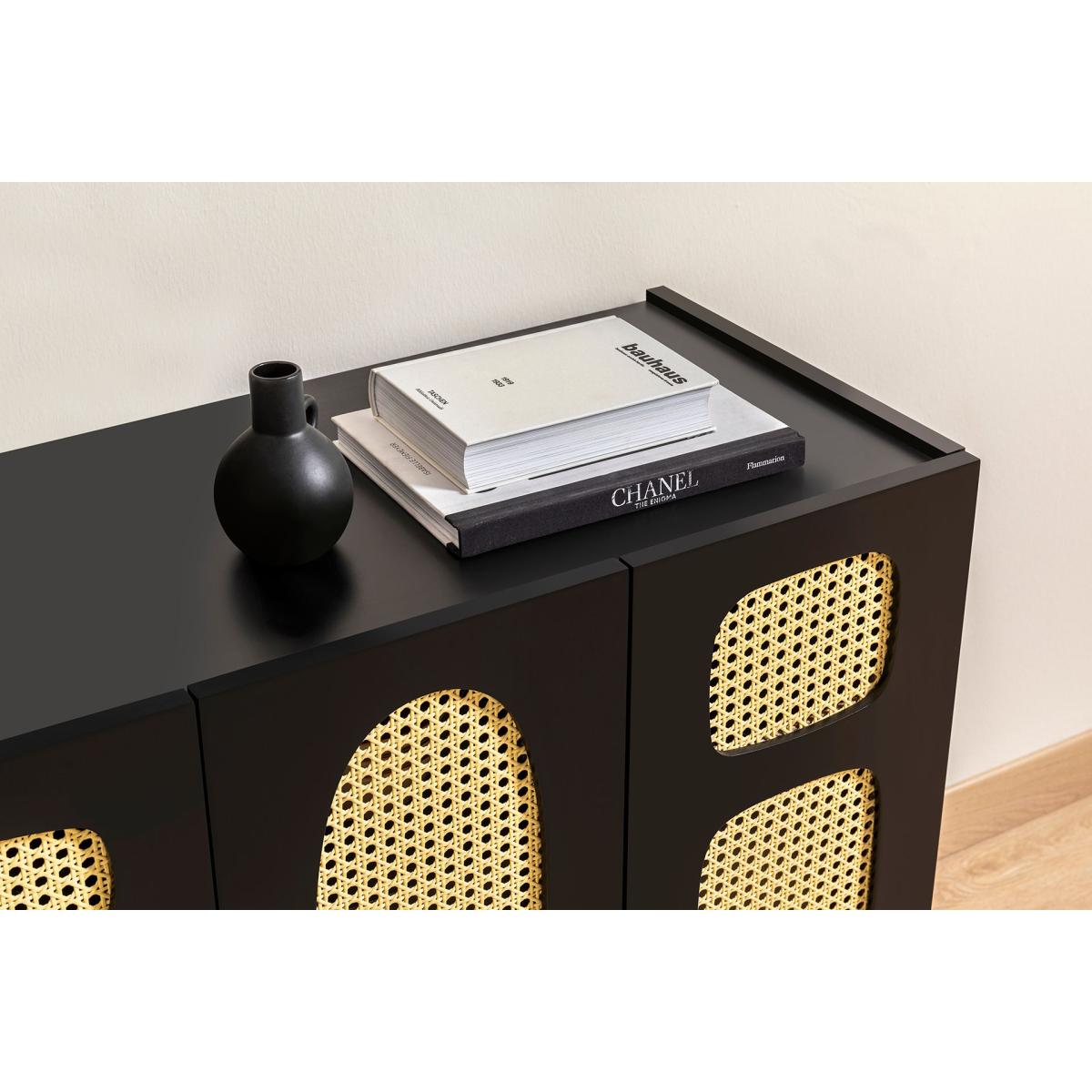 Simona Rattan Sideboard, Black – image 6