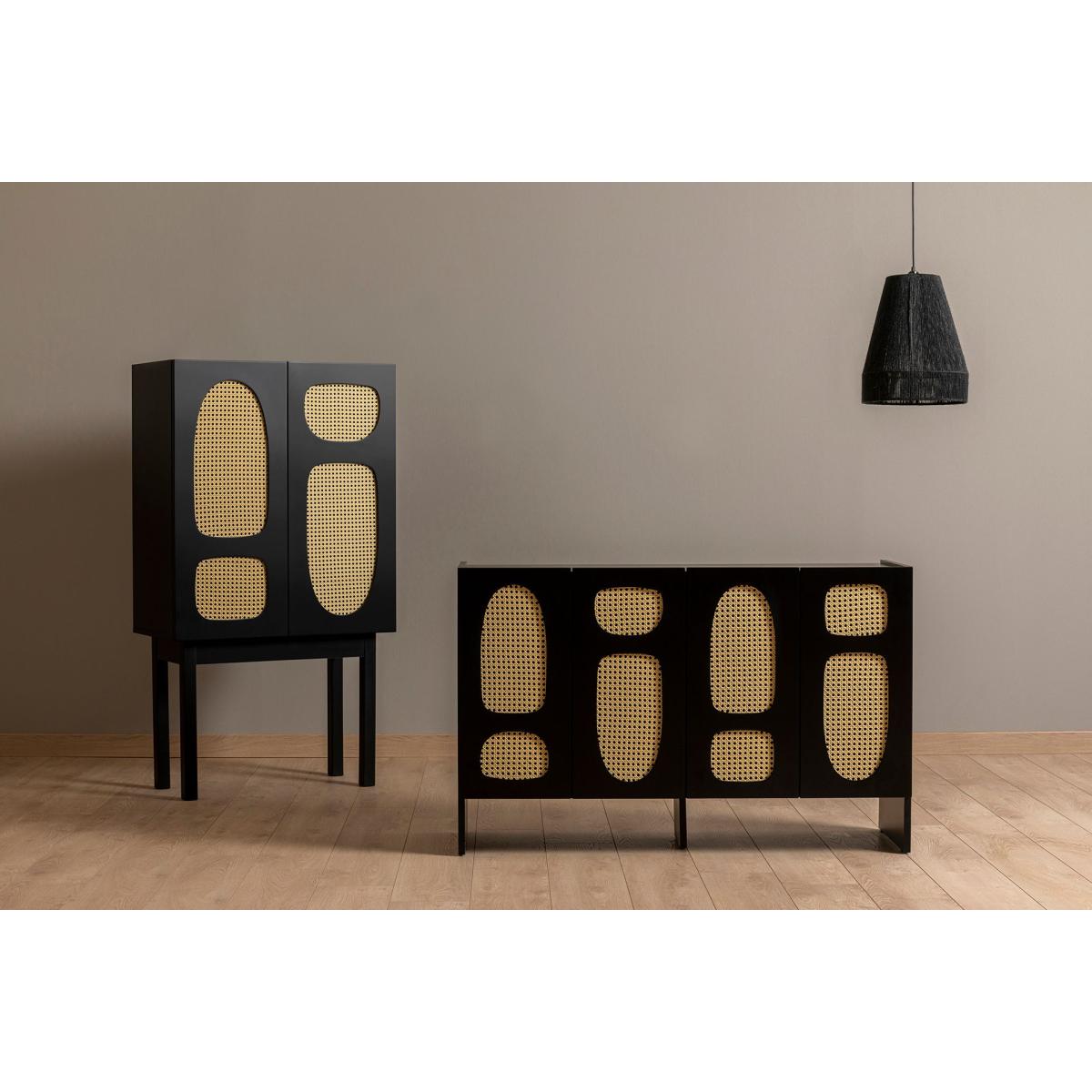 Simona Rattan Sideboard, Black – image 8