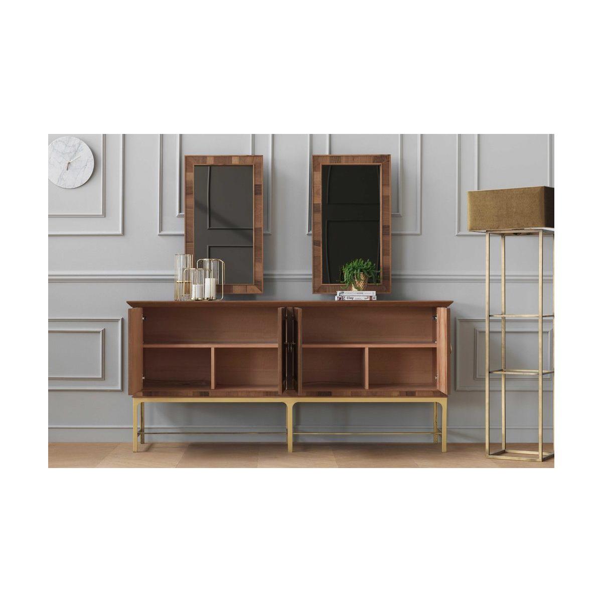 Nepal sideboard with metal legs, 212 cm, Walnut – image 2