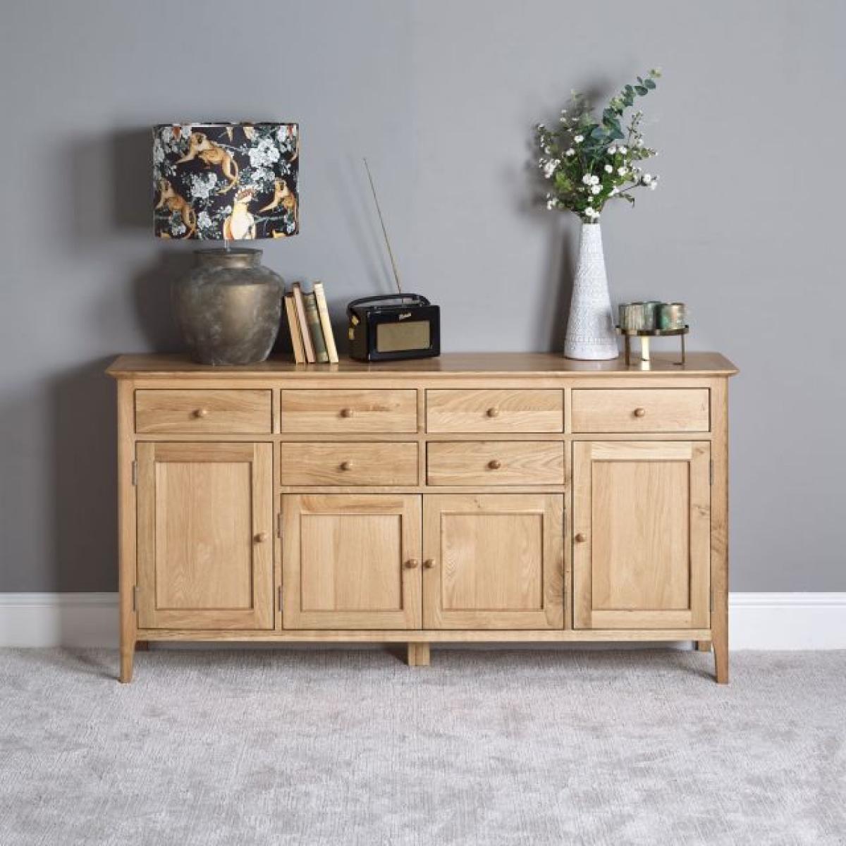 Trento Oak 4 Door Sideboard
