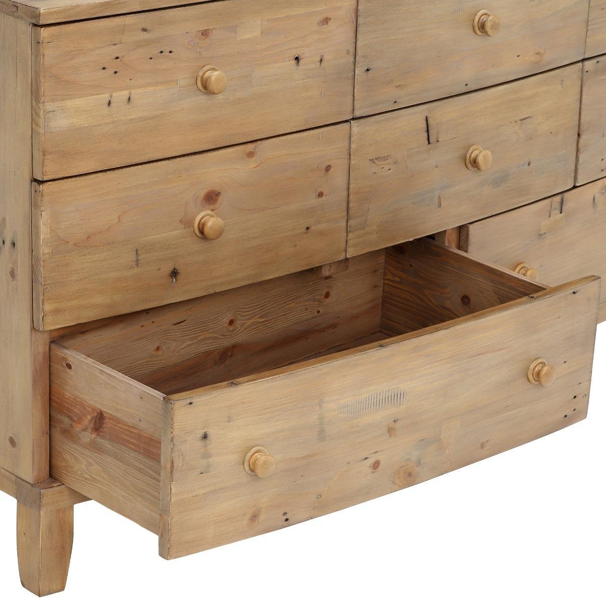 Lewes Reclaimed Wood 8 Drawer Dresser, Wheat – image 6