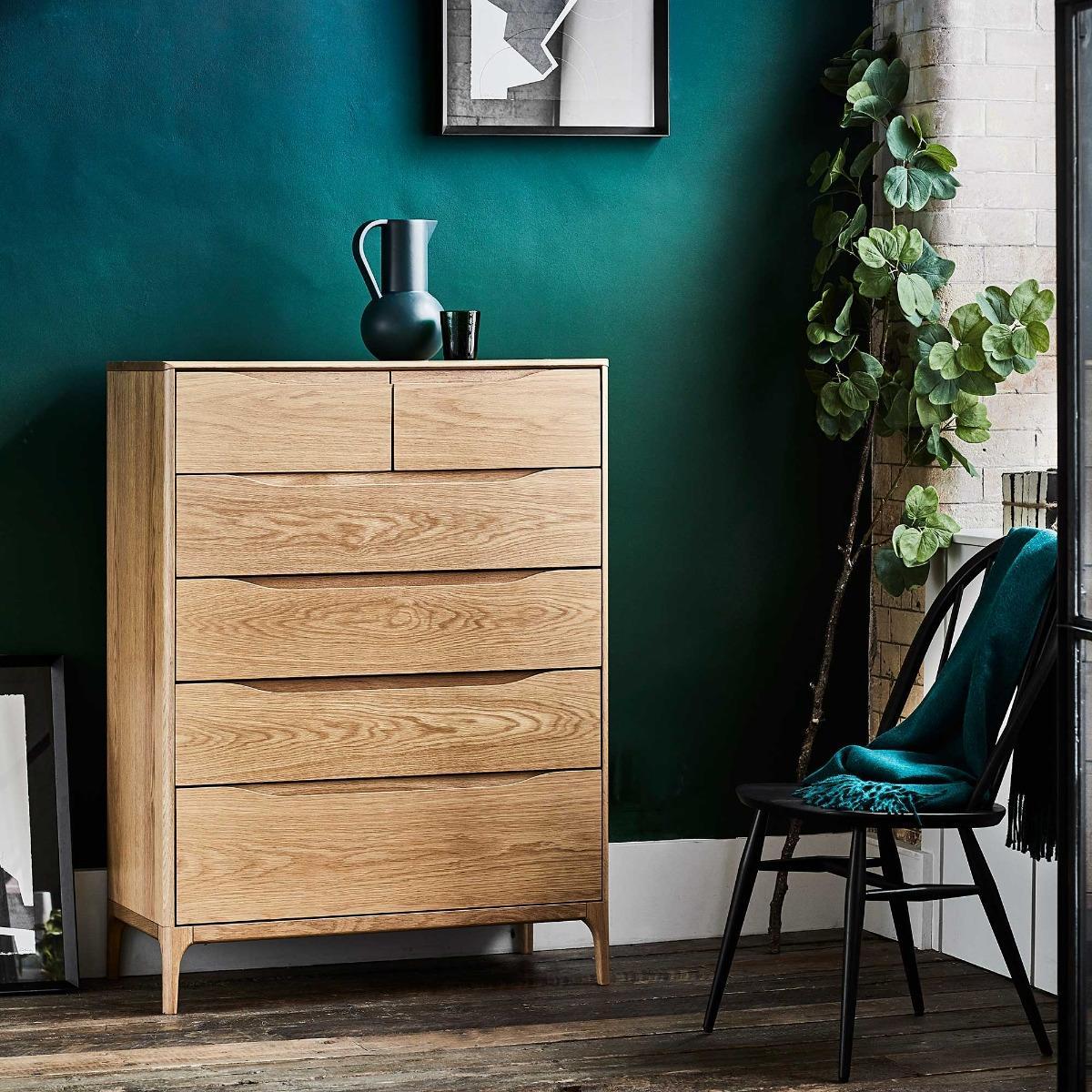 Ercol Rimini 6 Drawer Tall Wide Chest – image 2