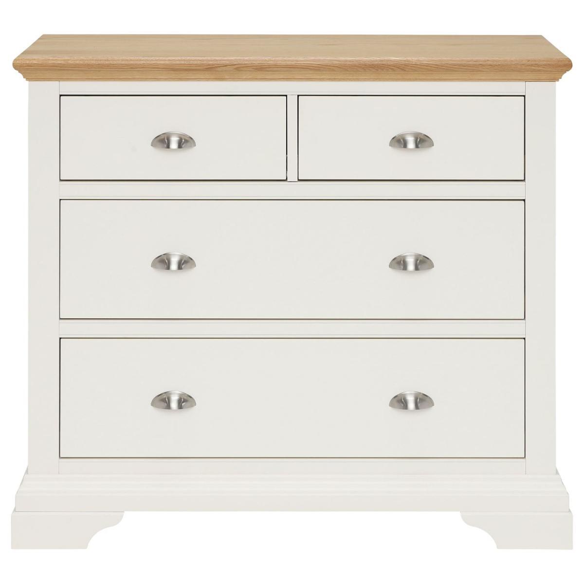 Carrington 2+2 Drawer Chest, Ivory and Oak – image 2