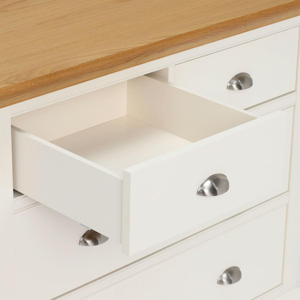 Carrington 2+2 Drawer Chest, Ivory and Oak – image 4