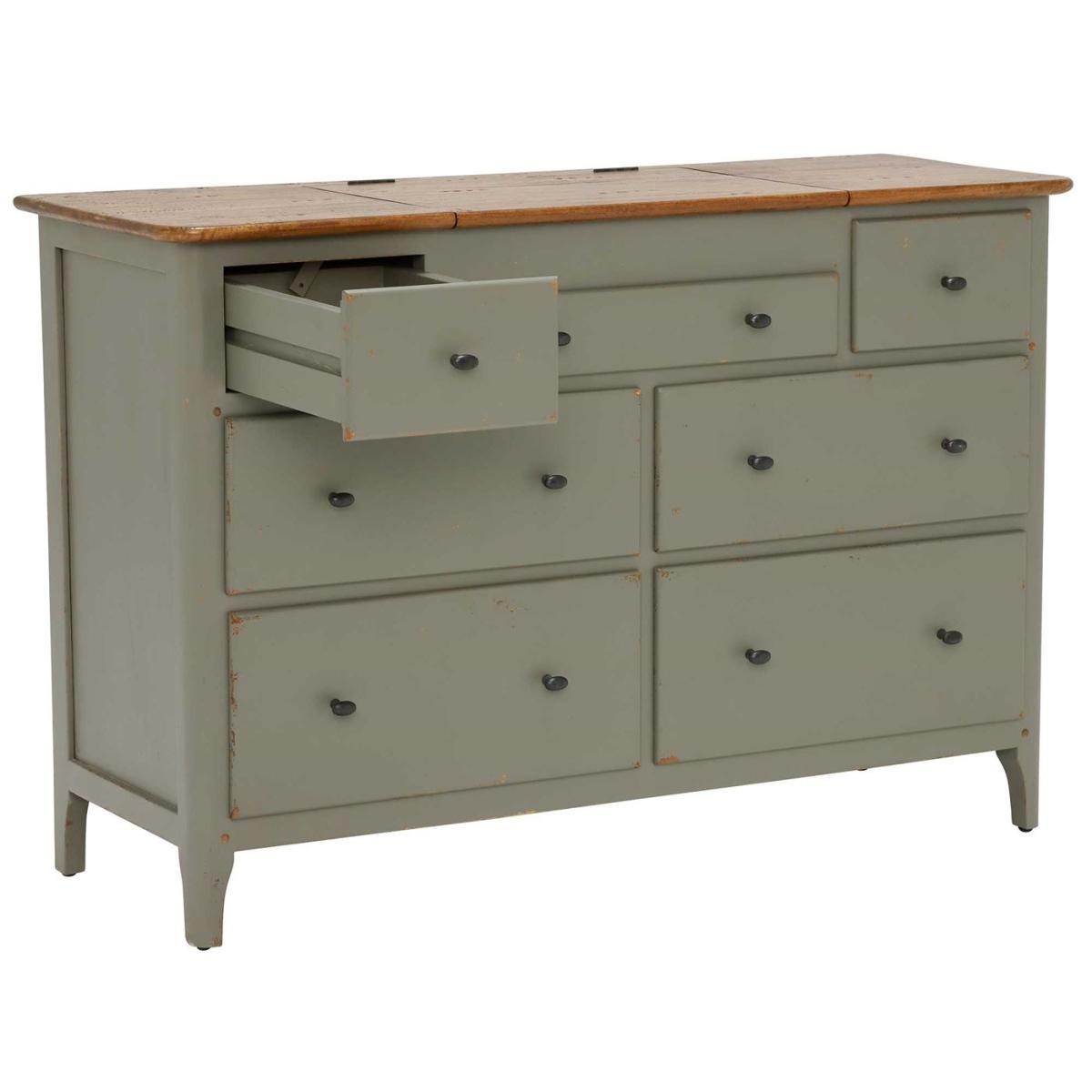 Maison 7 Drawer Chest with Jewellery Tray, Albany and Moss Grey – image 12