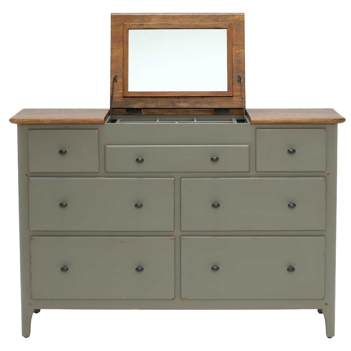 Maison 7 Drawer Chest with Jewellery Tray, Albany and Moss Grey – image 3