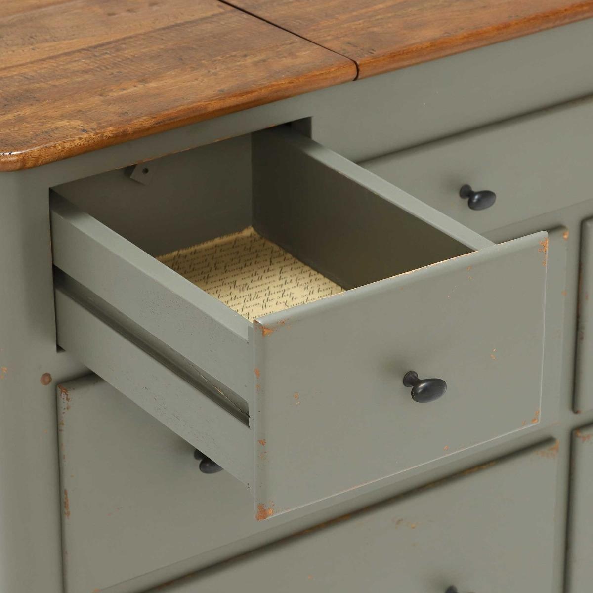Maison 7 Drawer Chest with Jewellery Tray, Albany and Moss Grey – image 6