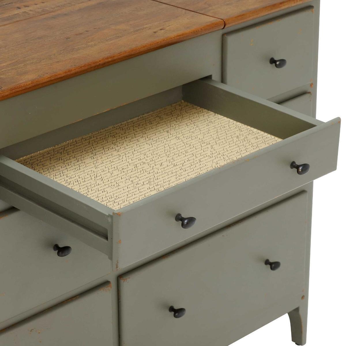 Maison 7 Drawer Chest with Jewellery Tray, Albany and Moss Grey – image 8