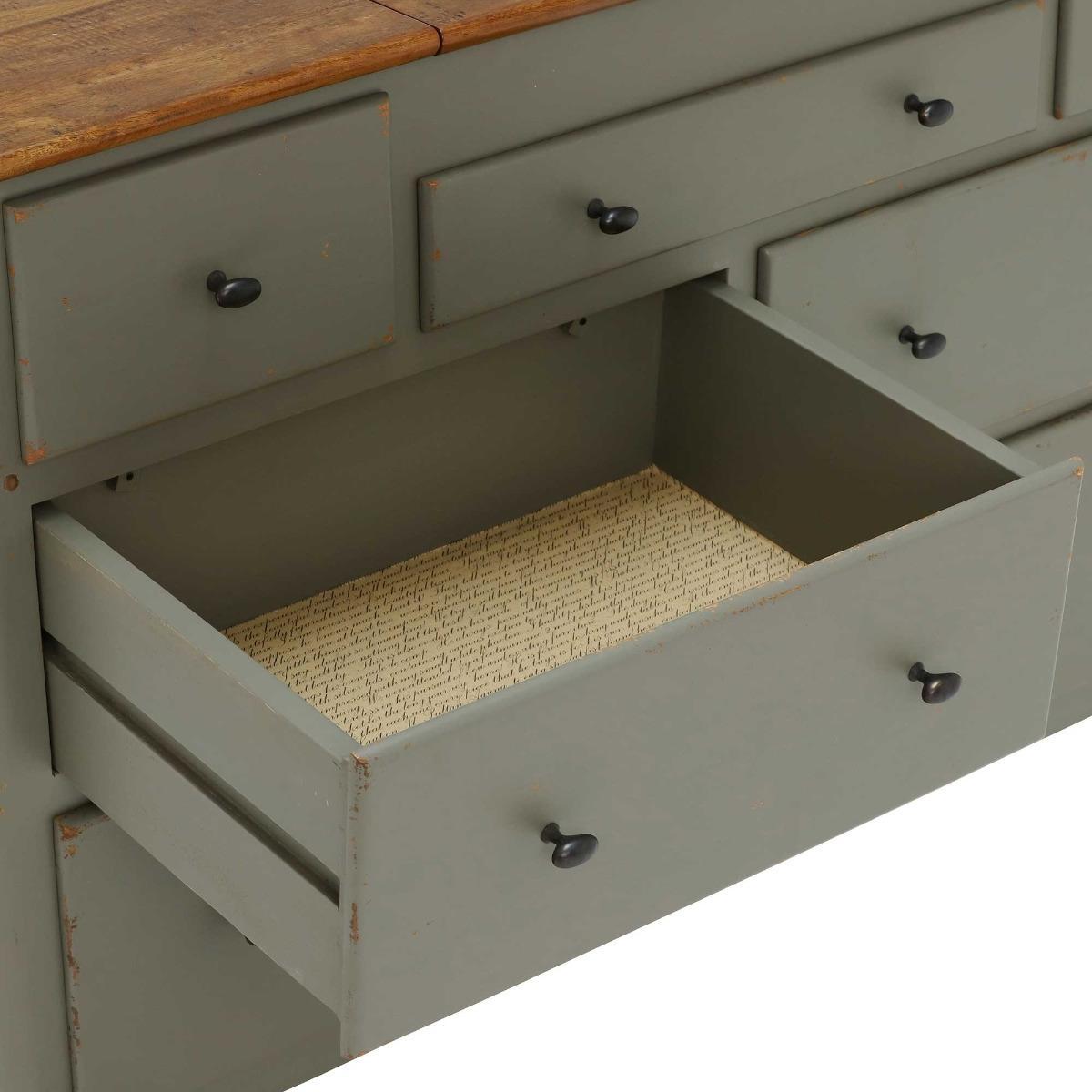 Maison 7 Drawer Chest with Jewellery Tray, Albany and Moss Grey – image 10