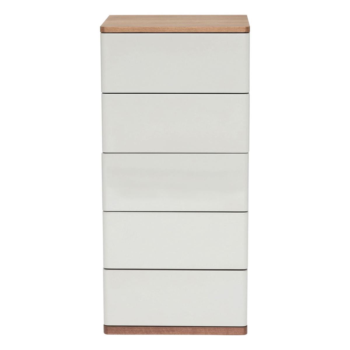 Vivika 5 Drawer Narrow Chest, Grey Wood | Barker & Stonehouse – image 2