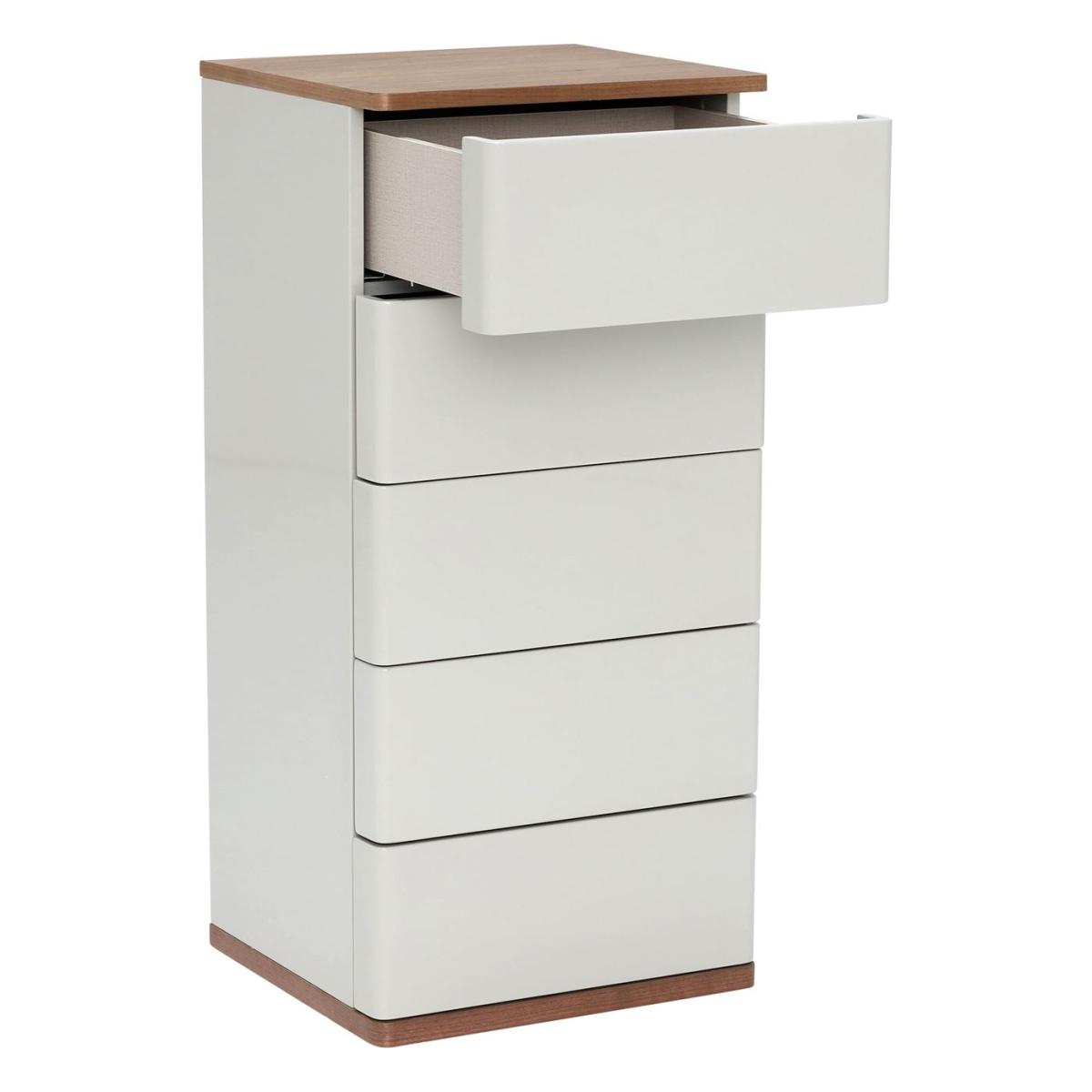 Vivika 5 Drawer Narrow Chest, Grey Wood | Barker & Stonehouse – image 3
