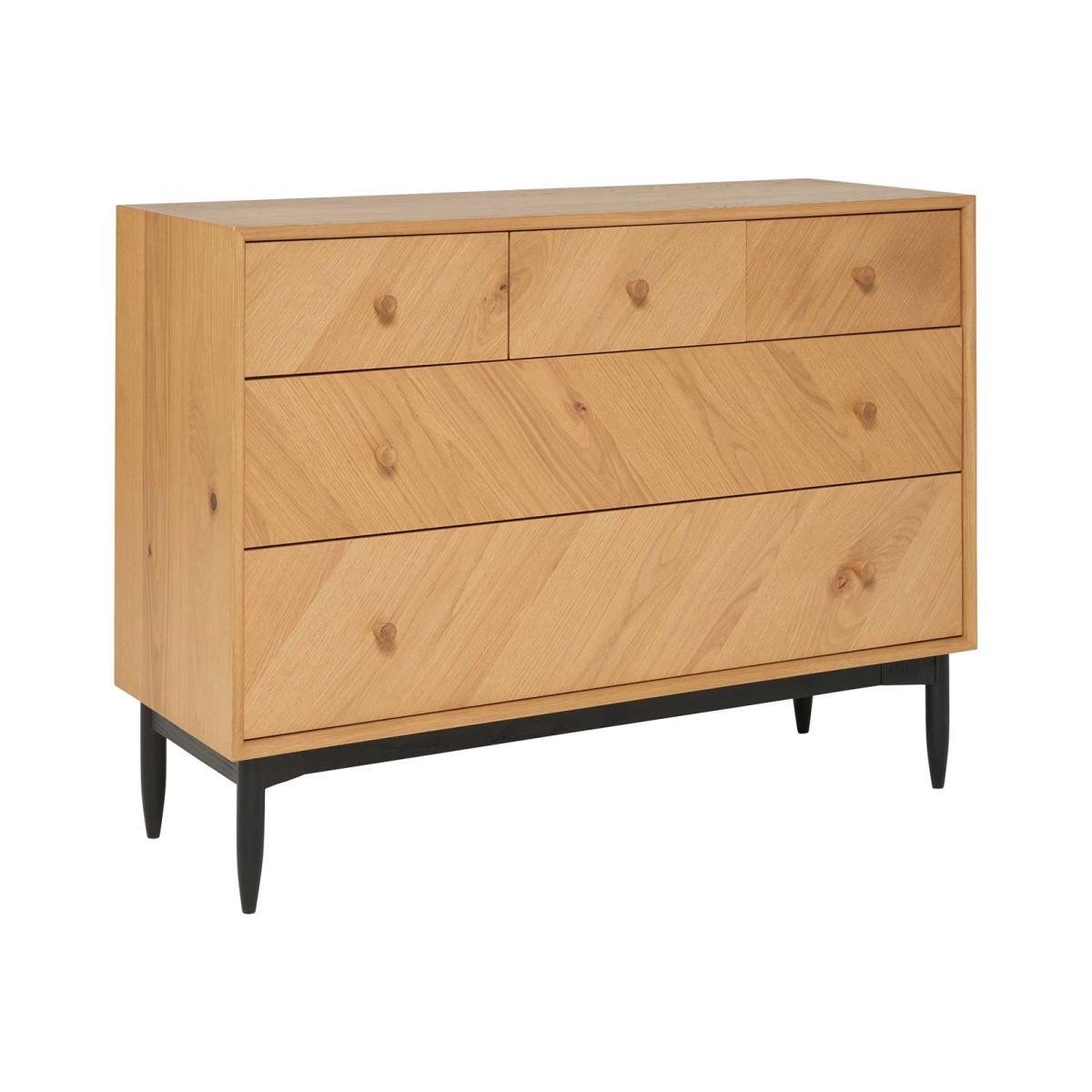 Ercol Monza 5 Drawer Wide Chest