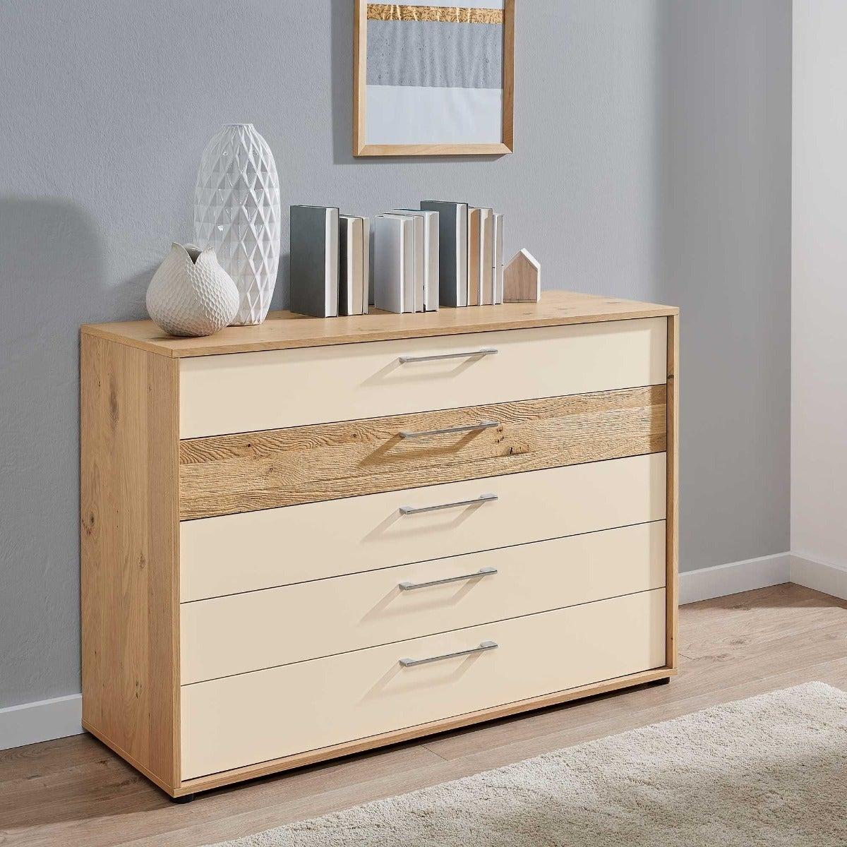 Olvera 5 Drawer Chest, 776 Oak Wood | Barker & Stonehouse – image 2