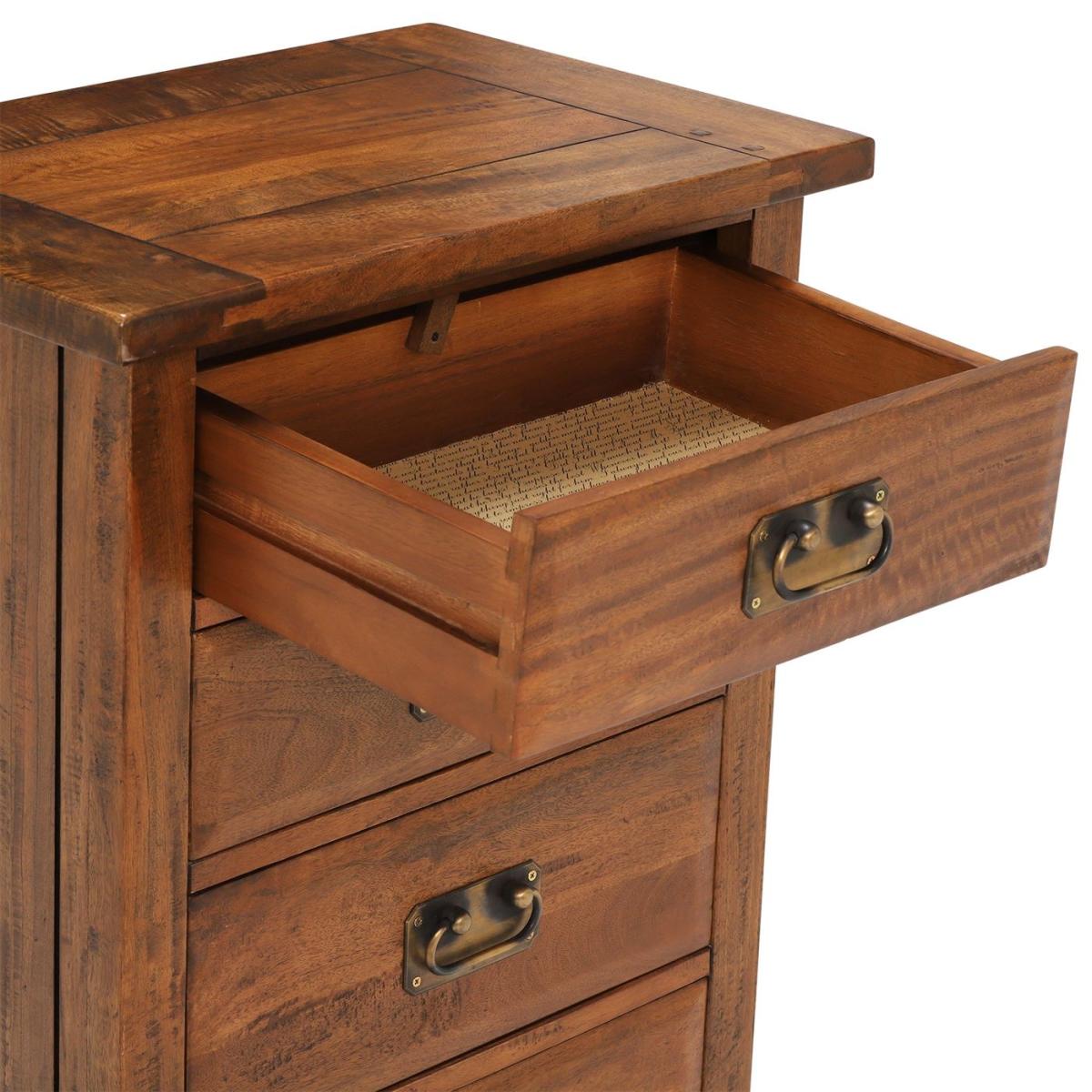 New Frontier Mango Wood 5 Drawer Chest, Brown | Barker & Stonehouse – image 4