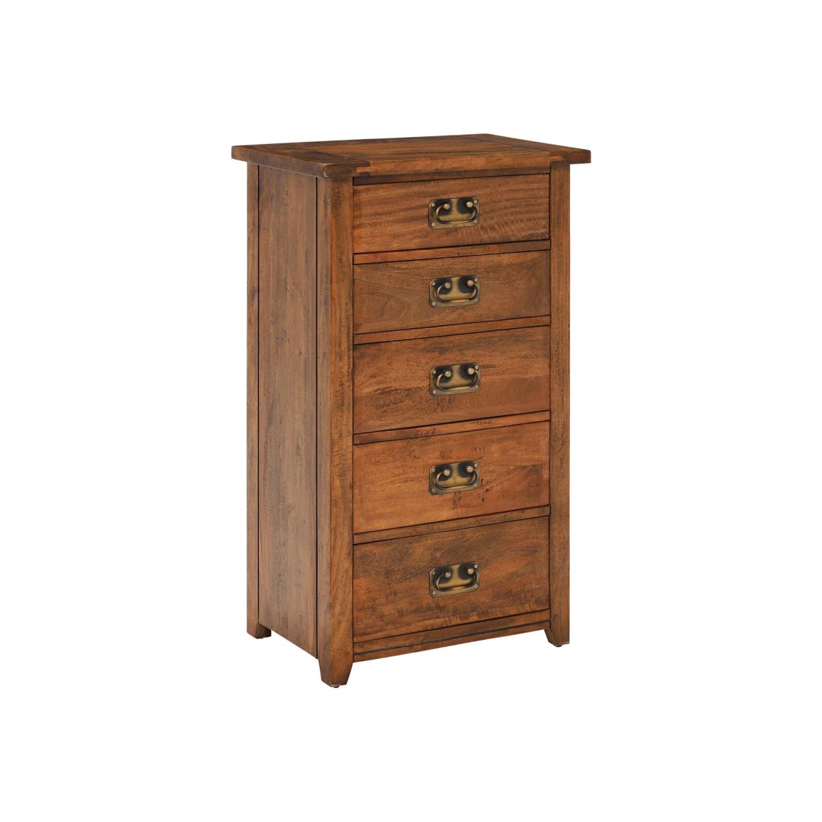 New Frontier Mango Wood 5 Drawer Chest, Brown | Barker & Stonehouse – image 1