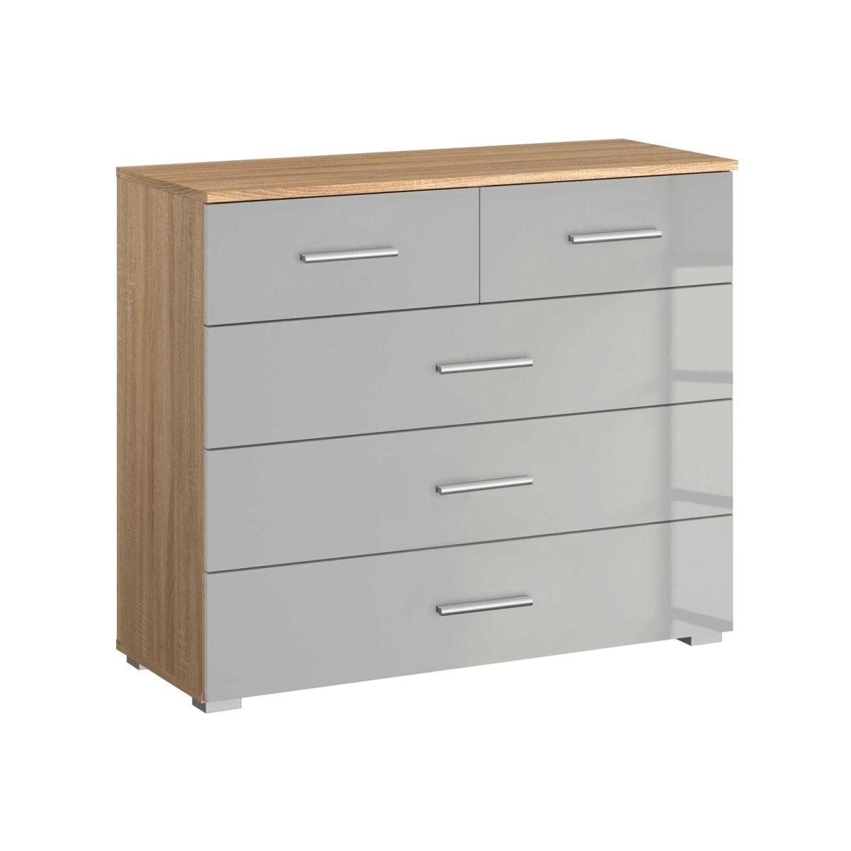 Celle 5 Drawer Chest, Grey Wood | Barker & Stonehouse