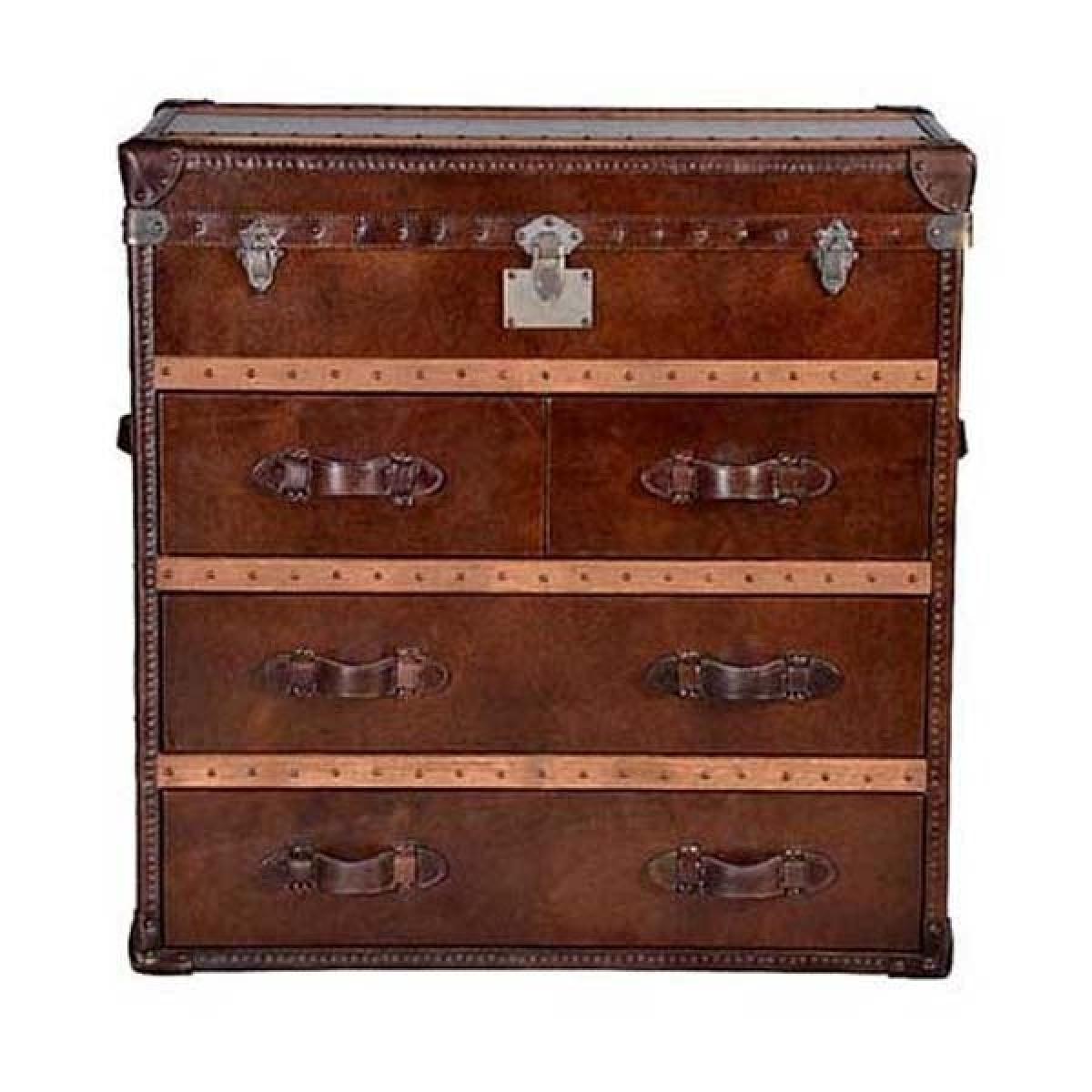 Timothy Oulton Ampleforth Medium Chest, Brown Leather | Barker & Stonehouse – image 2