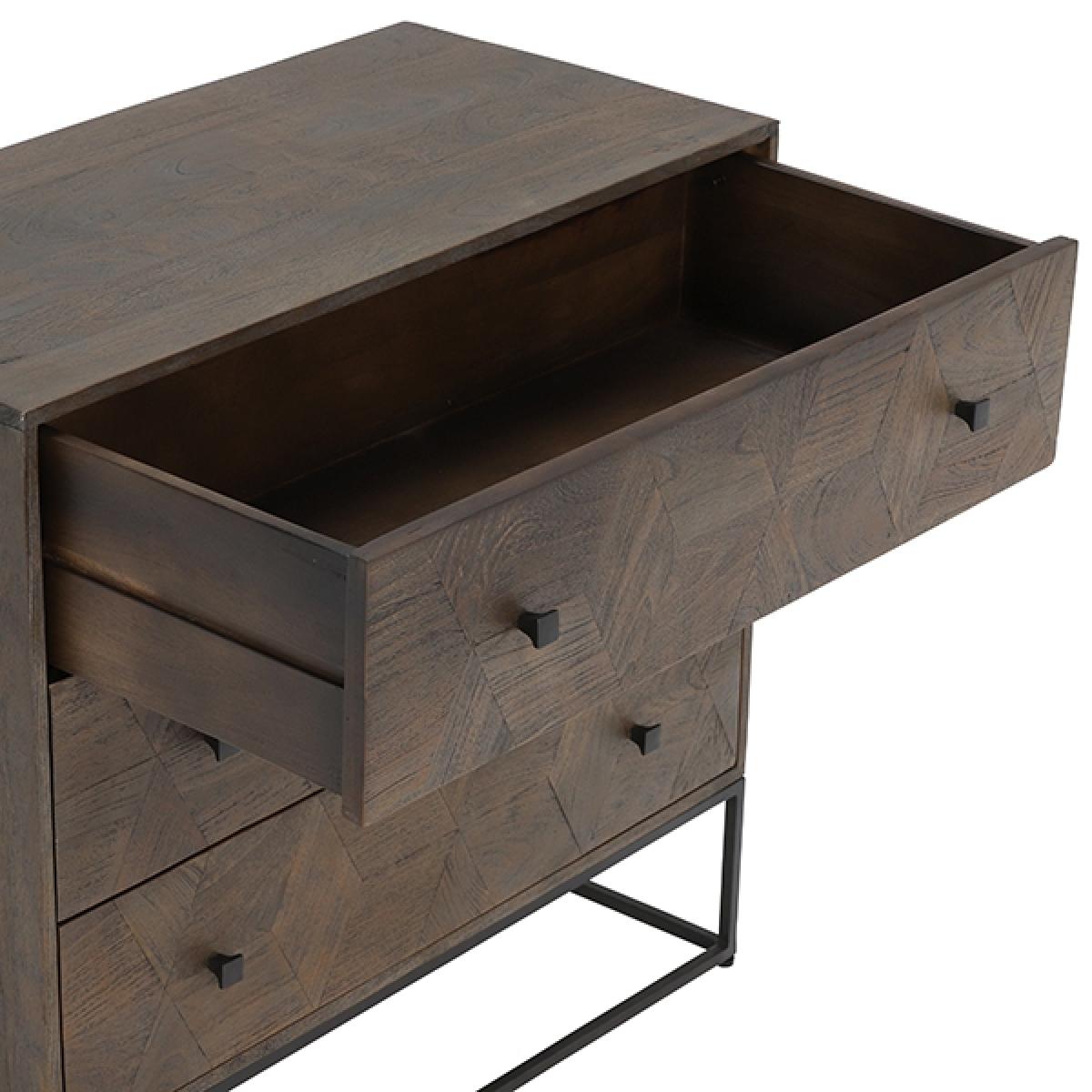 Mojave 3 Drawer Chest, Brown Mango Wood | Barker & Stonehouse – image 5