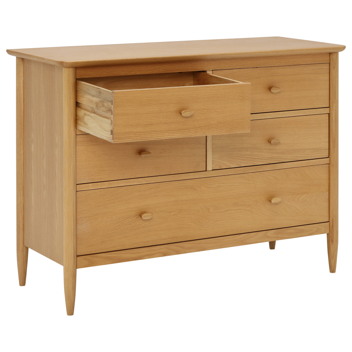 Ercol Teramo 5 Drawer Wide Chest, Oak – image 4