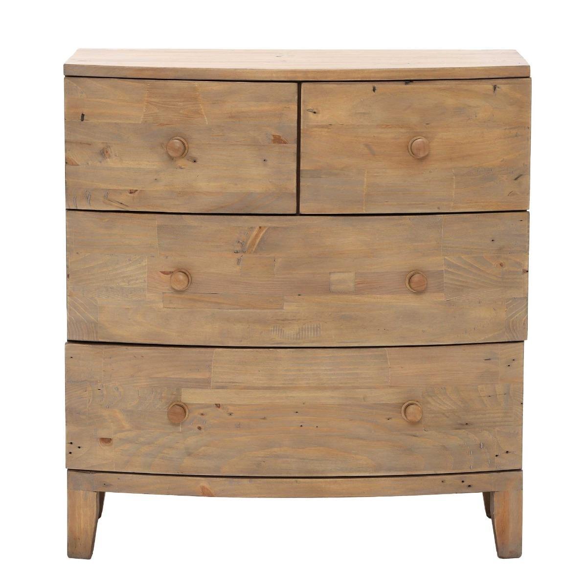 Lewes Reclaimed Wood 4 Drawer Chest, Wheat – image 3