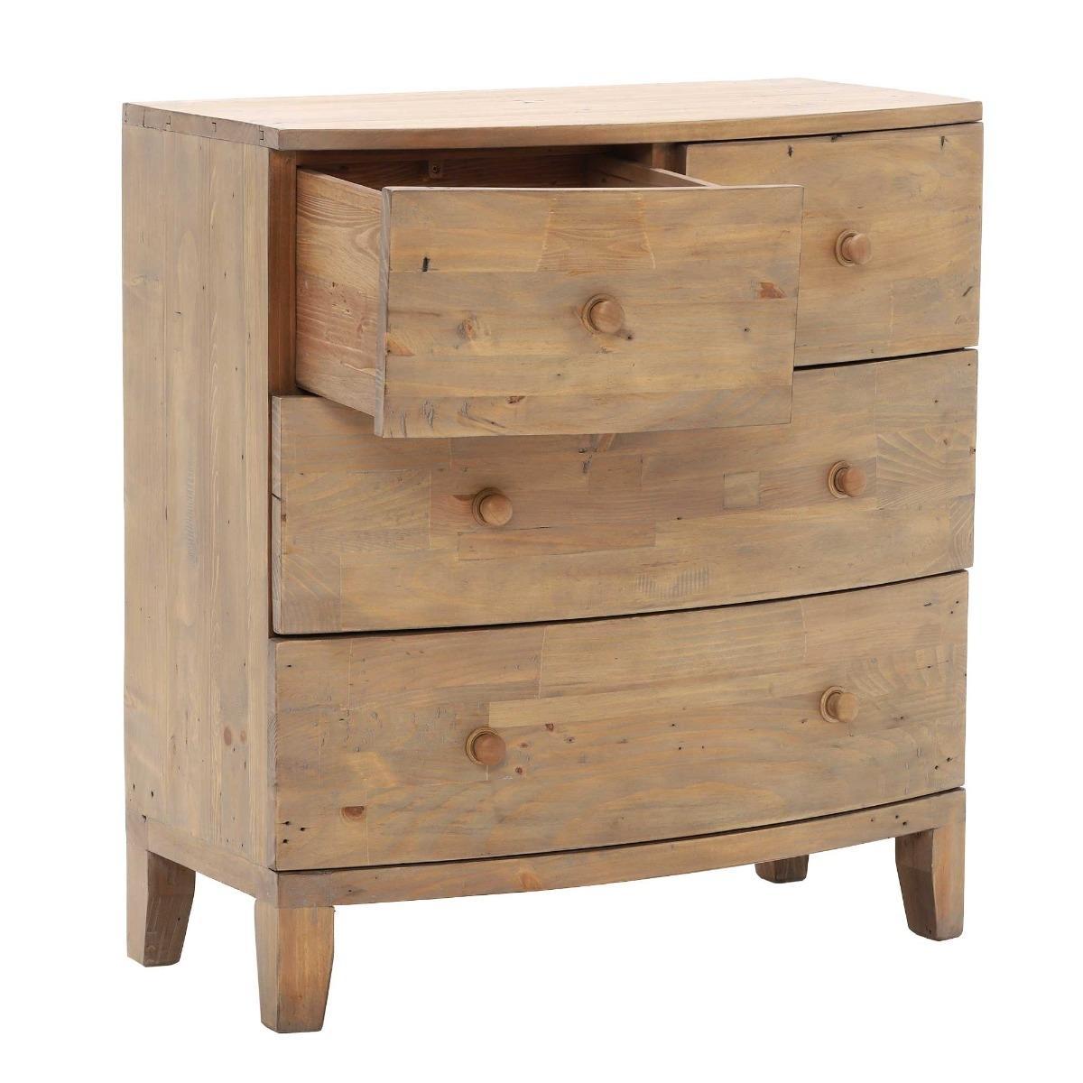 Lewes Reclaimed Wood 4 Drawer Chest, Wheat – image 4