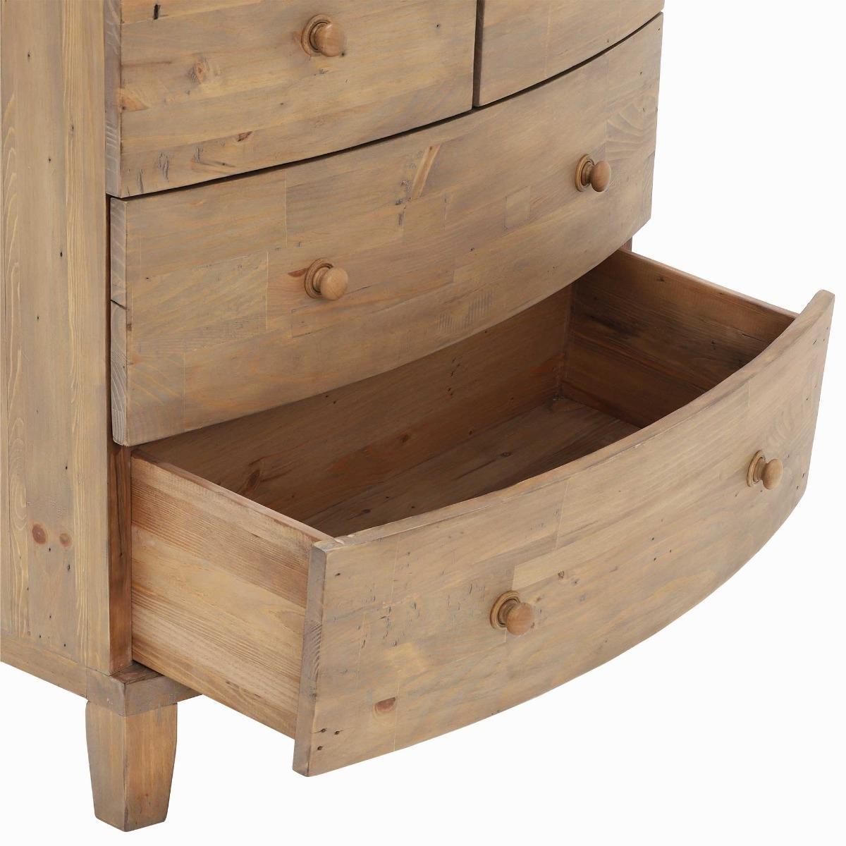 Lewes Reclaimed Wood 4 Drawer Chest, Wheat – image 5