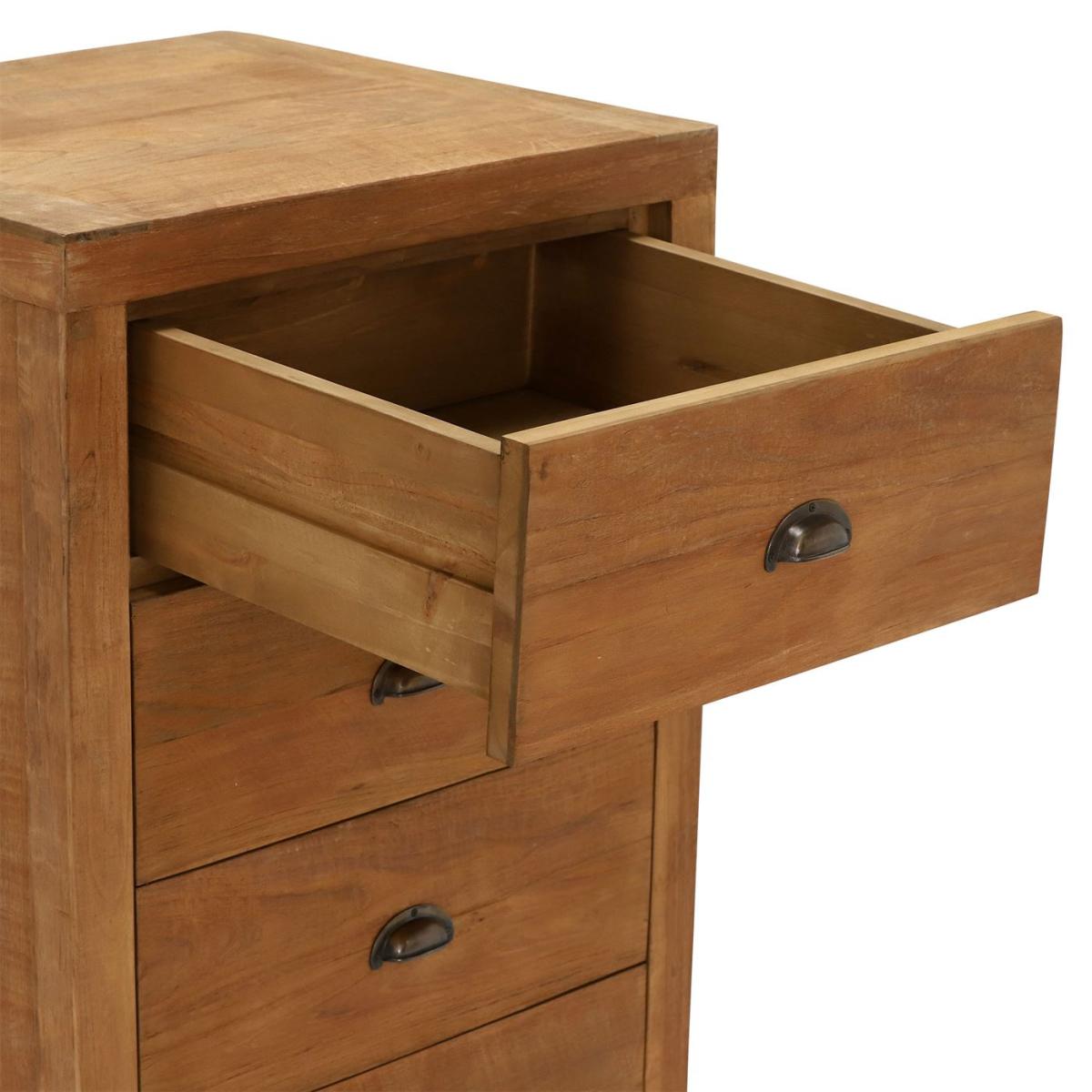 Tambora 5 Drawer Tallboy Dresser, Brown Wood | Barker & Stonehouse – image 4