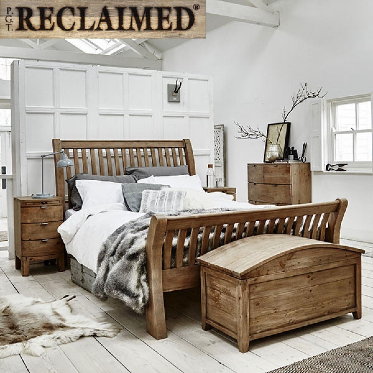 4 Drawer Chest Of Bedroom Drawers - Reclaimed Wood - Light Brown - W90 x D45 x H98cm - Barker &amp; Stonehouse – image 2