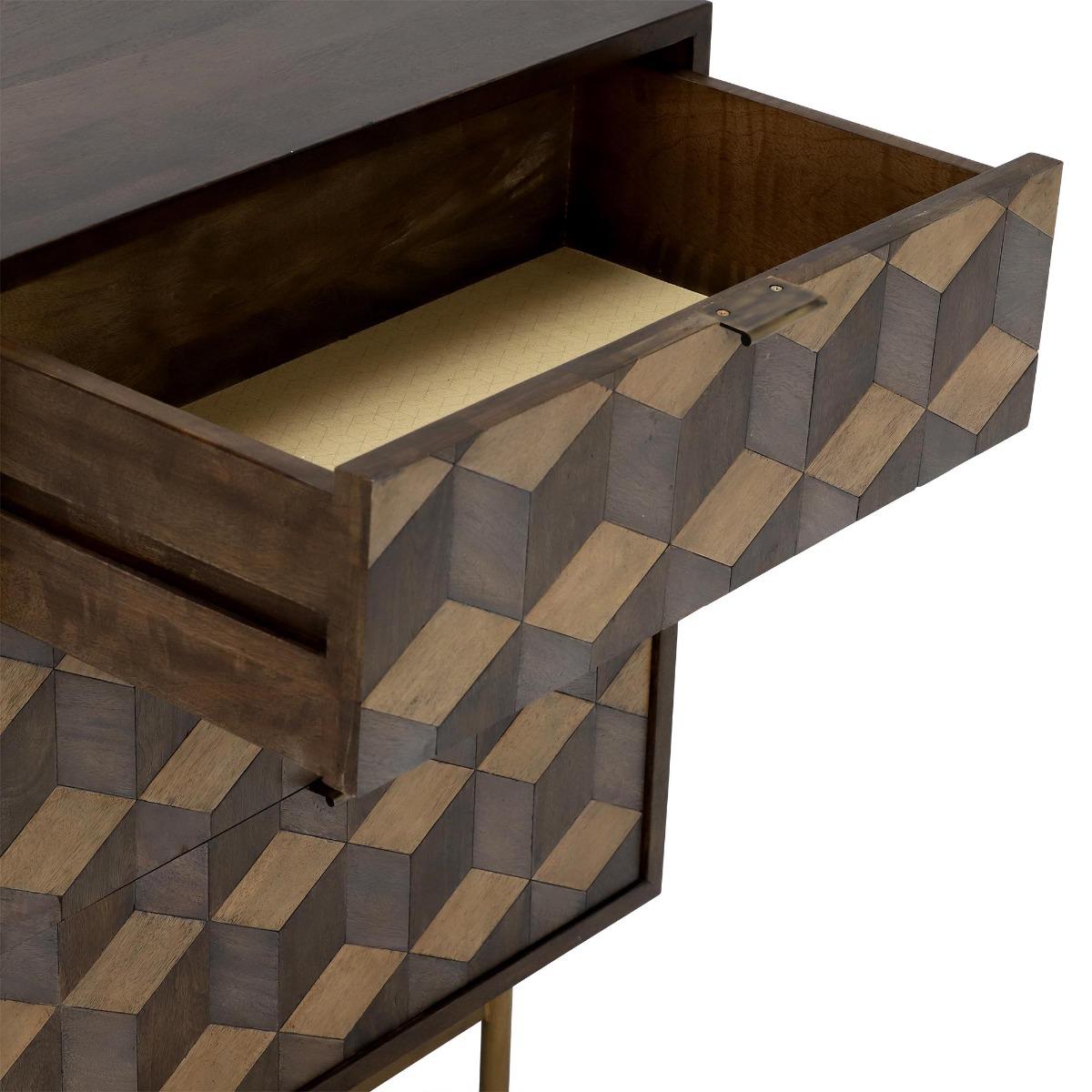 Facet 3 Drawer Chest Mango Wood | Barker & Stonehouse – image 4