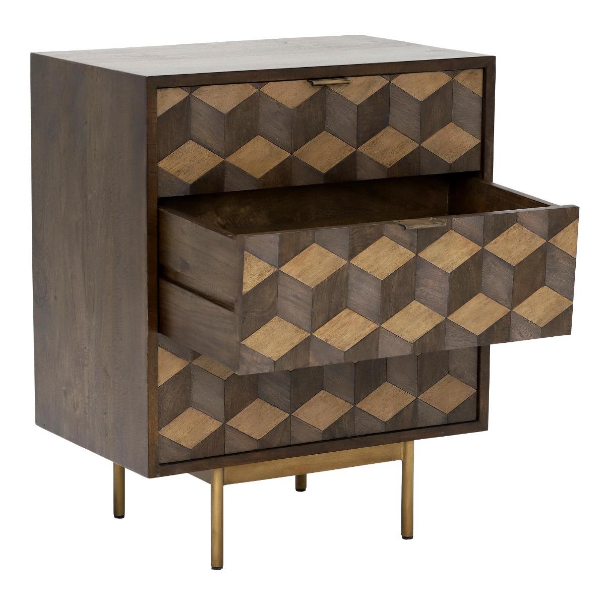 Facet 3 Drawer Chest Mango Wood | Barker & Stonehouse – image 5