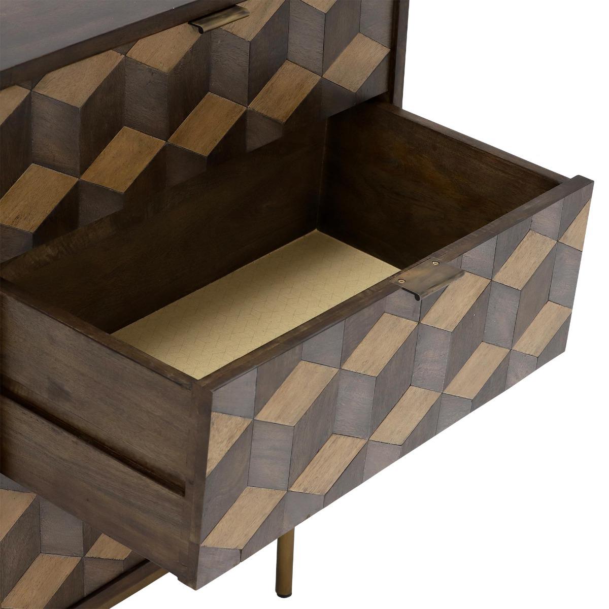 Facet 3 Drawer Chest Mango Wood | Barker & Stonehouse – image 6