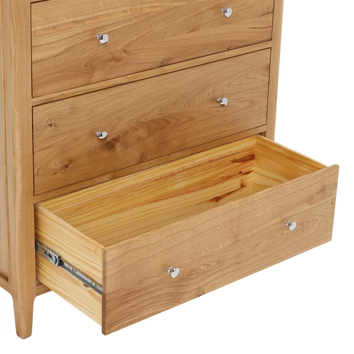 Martello Jumbo 2 over 3 Drawer Chest, Brown Oak Wood | Barker & Stonehouse – image 5