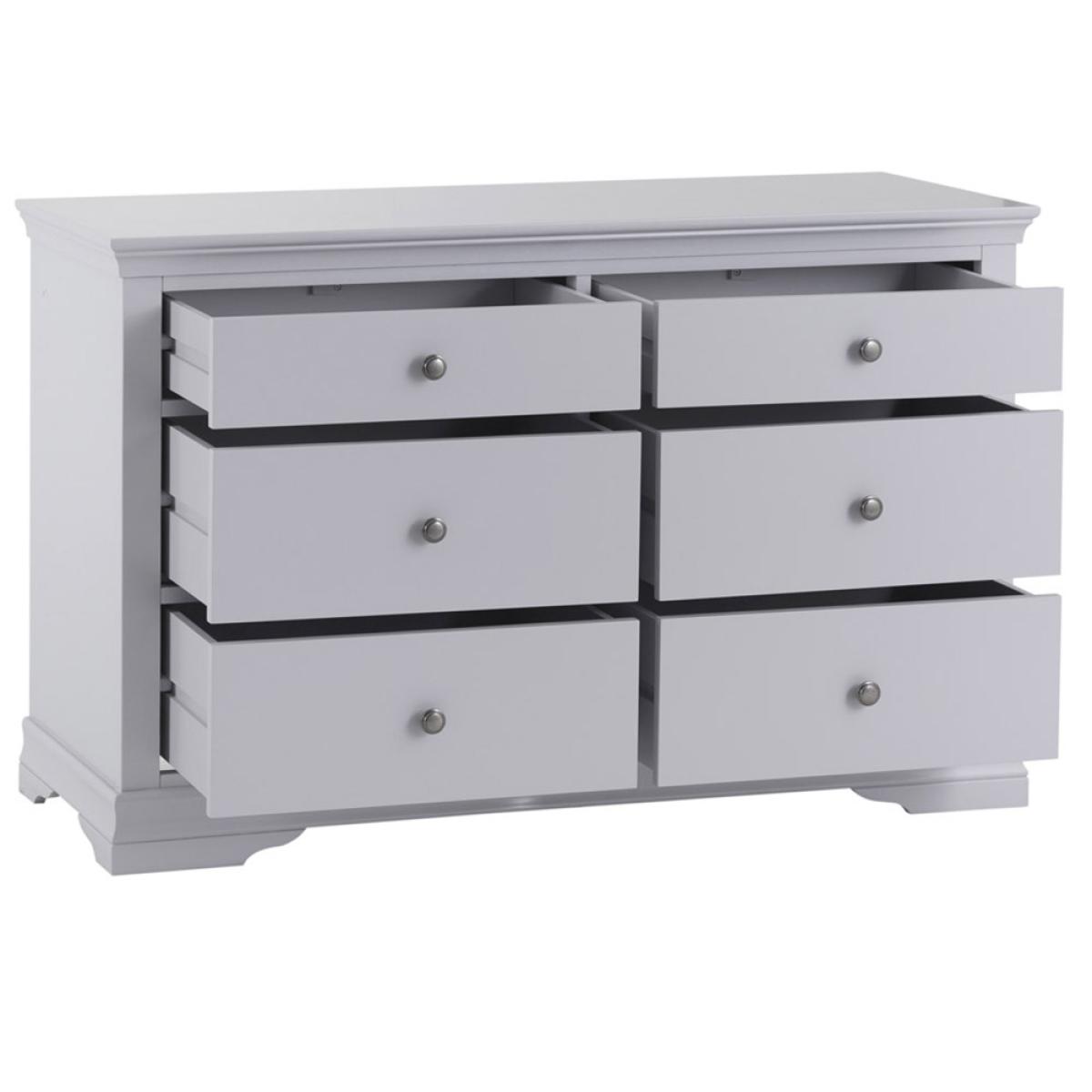 Florence Grey Painted Chest of 6 Drawers – image 2