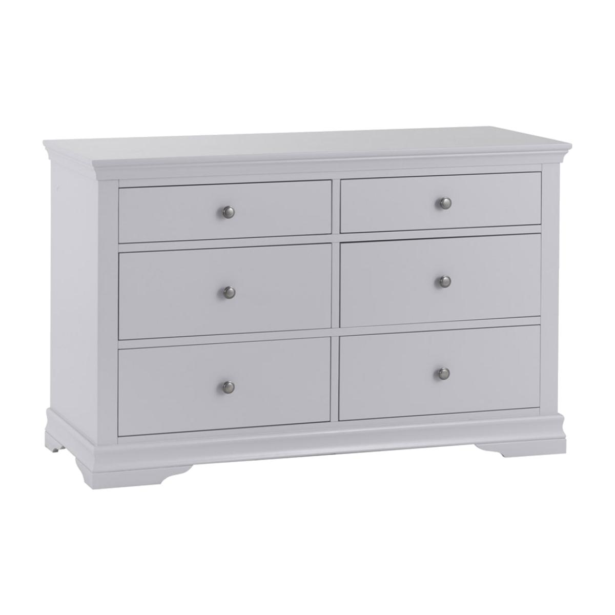 Florence Grey Painted Chest of 6 Drawers – image 1