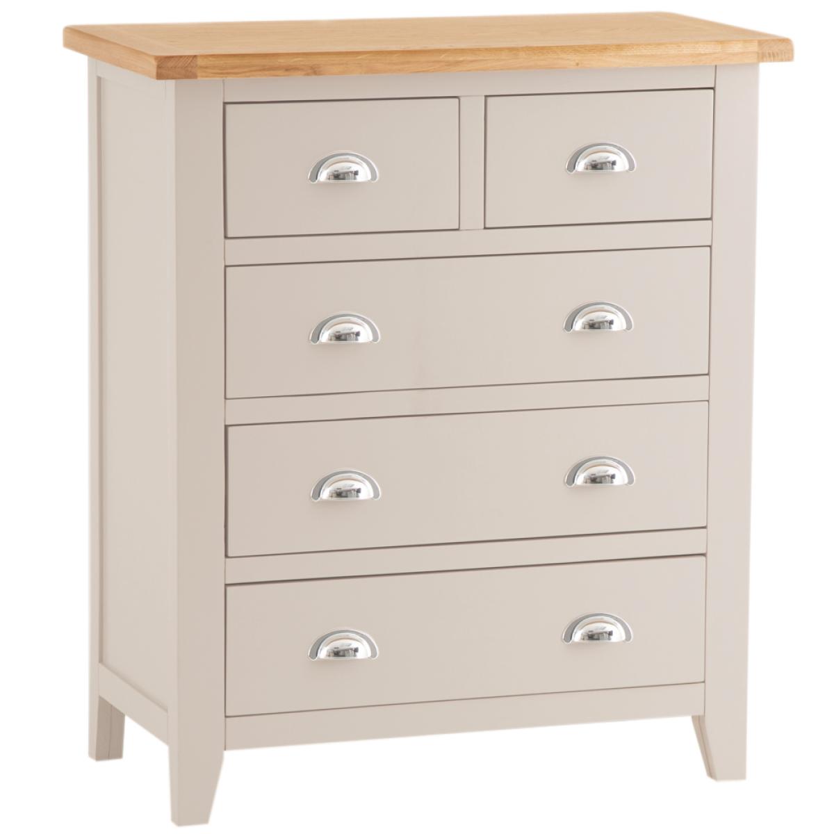 Chester Stone Painted Oak 2 Over 3 Chest – image 2