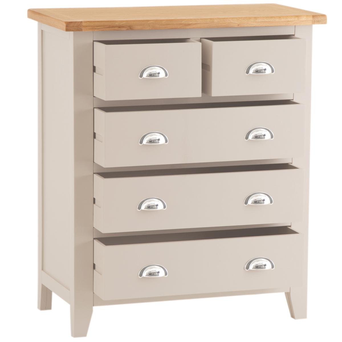 Chester Stone Painted Oak 2 Over 3 Chest – image 3
