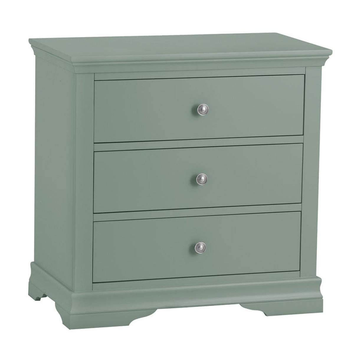 Florence Sage Green Painted Chest of 3 Drawers – image 2