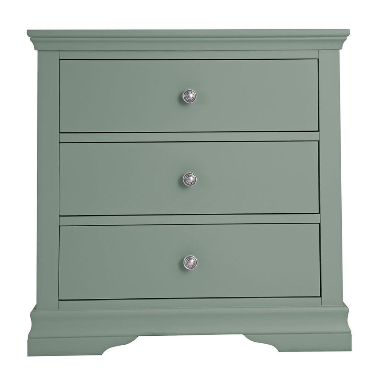 Florence Sage Green Painted Chest of 3 Drawers – image 11